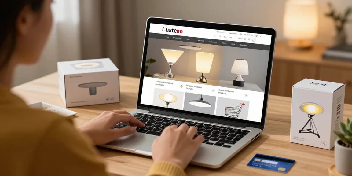 Lustre led lighting products showcased for online shopping and product review on a digital marketplace.